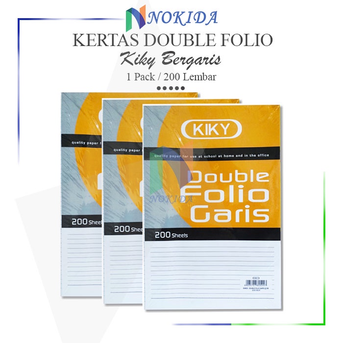 Jual Nokida Kertas Folio Bergaris Kiky [200 Sheets] / Kertas Polio Kiki ...