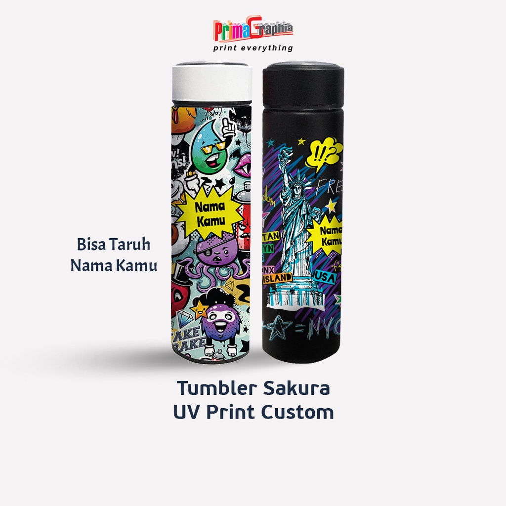 Jual Print Tumbler Premium Sakura Custom Nama Desain Template | Shopee ...
