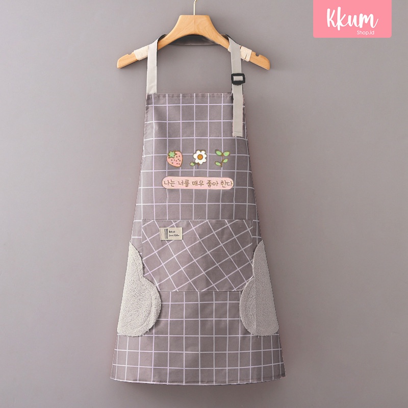 Jual Celemek Masak Pvc Anti Air Apron Waterproof Korean Style Shopee Indonesia