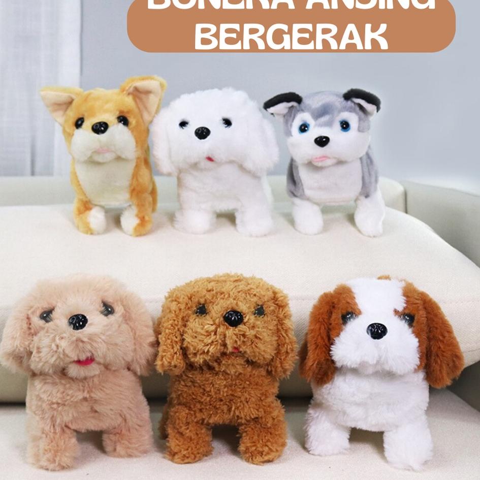 Jual ♘ Mainan Boneka Anjing Cute Pet Dog Bergerak Lucu dan Bersuara