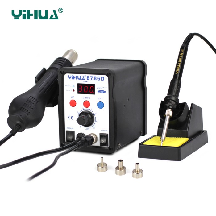 Jual YIHUA 8786D 2in1 Blower Soldering Heat Gun Uap Solder Station