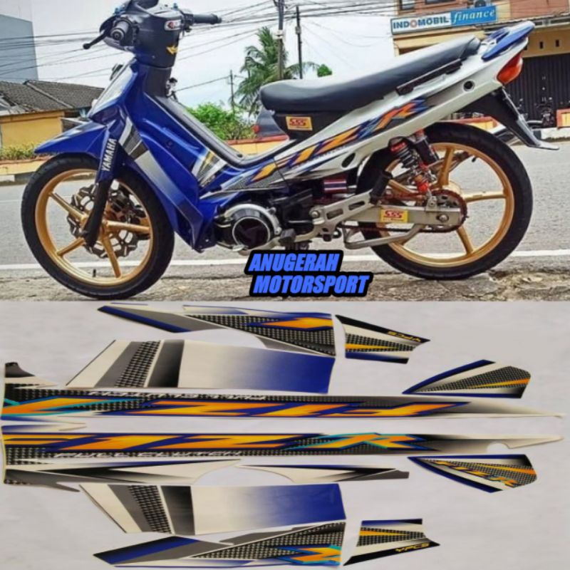 Jual striping / sticker lis fizr 2004 biru putih / fiz r / f1zr ...