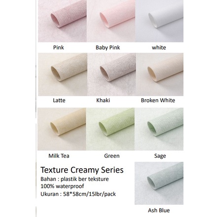 Jual (5Lembar)Kertas Bunga Buket Tissue Cellophane/Texture Creamy ...