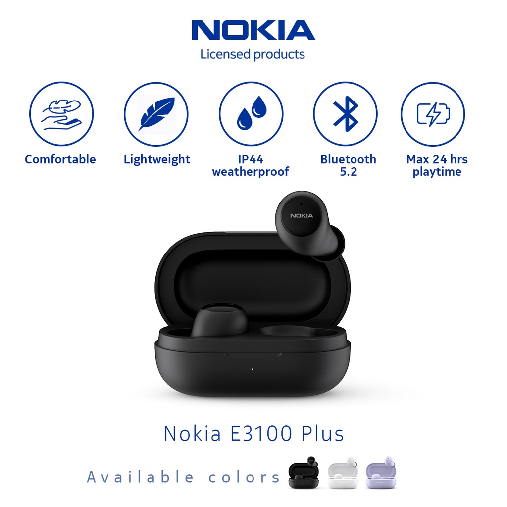 Product image Nokia E3100 Plus True Wireless Earbuds Bluetooth Earphone TWS Black