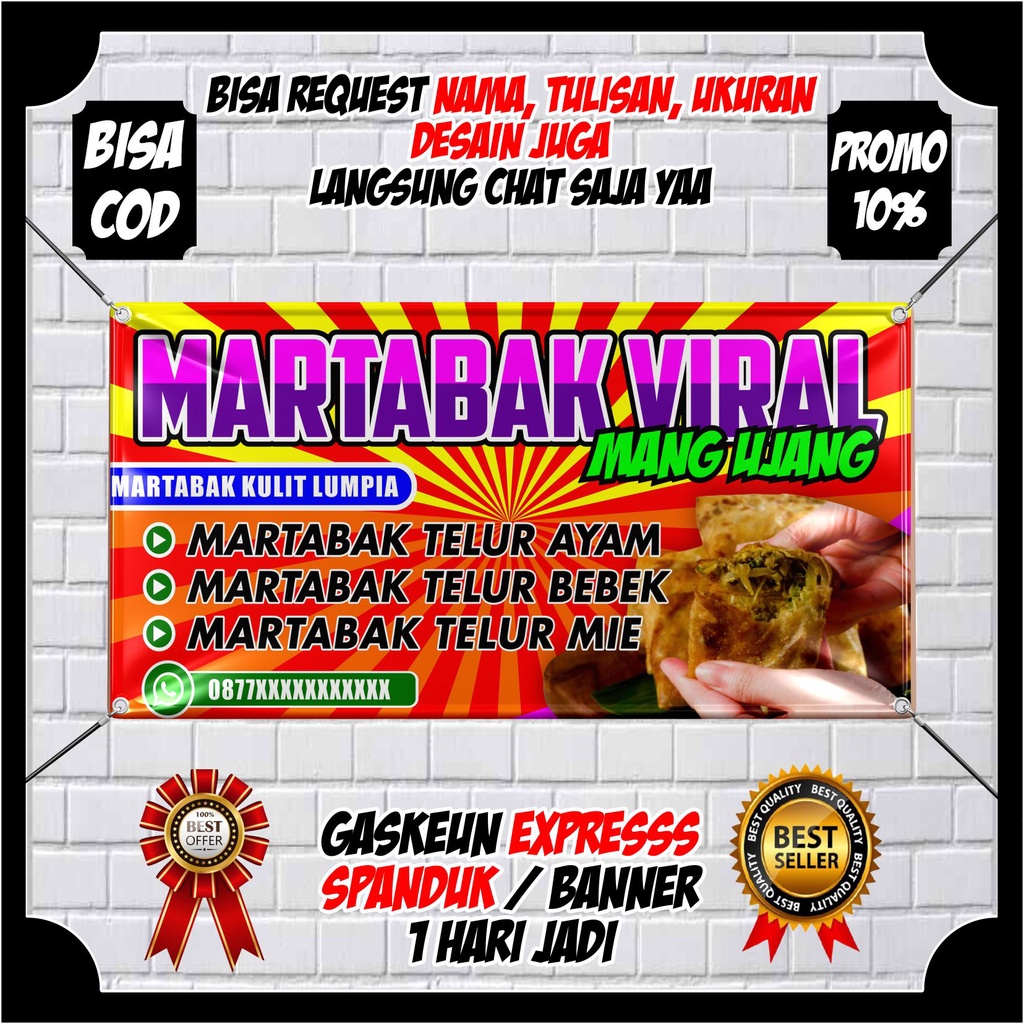 Jual Spanduk Banner Martabak Telur Manis Spanduk Jualan Martabak Viral Enak Spanduk Jualan 8792