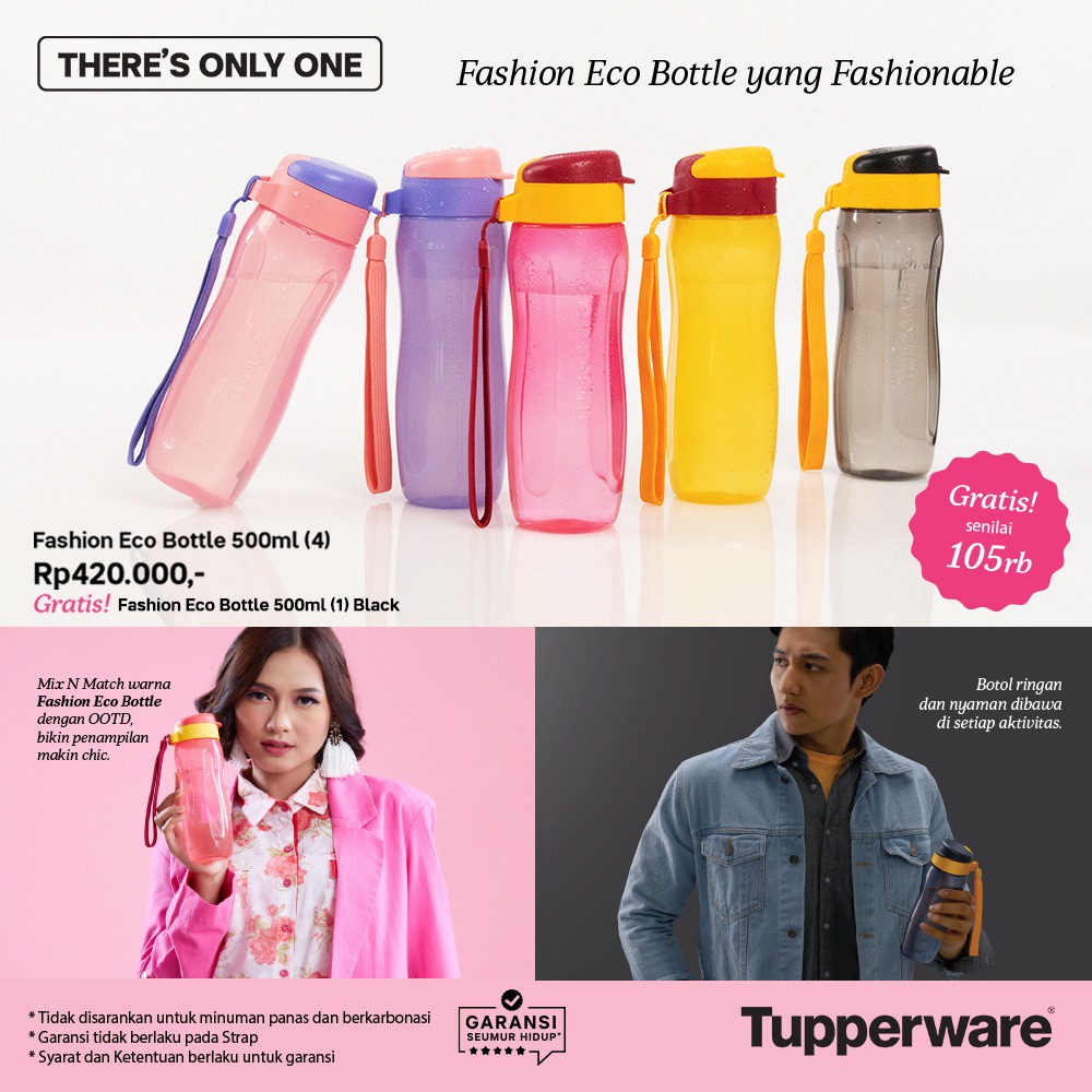 Eco fashion tupperware/botella tupperware 500ml