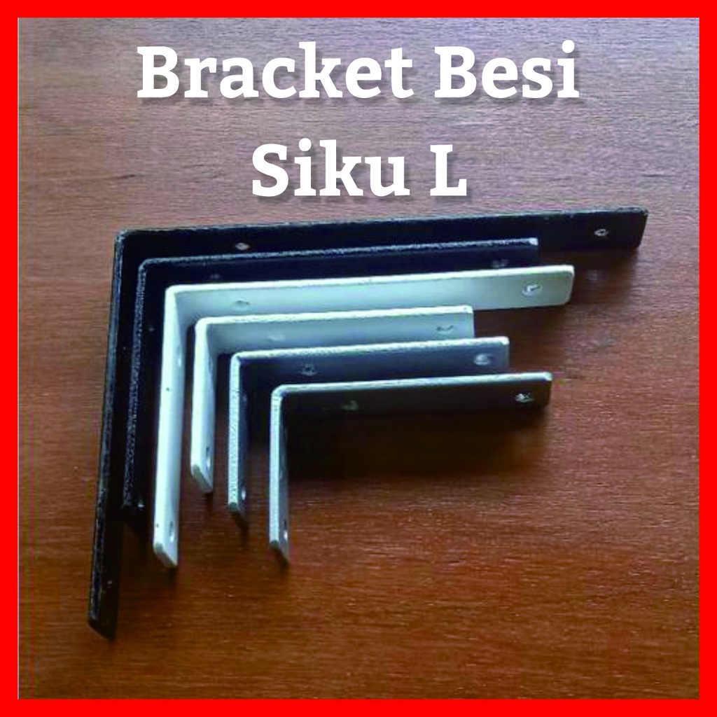 Jual Braket Besi Siku L Penyangga Ambalan Rak Dinding | Shopee Indonesia
