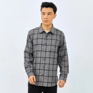 M231 Kemeja Pria Flannel Panjang Abu 2845A
