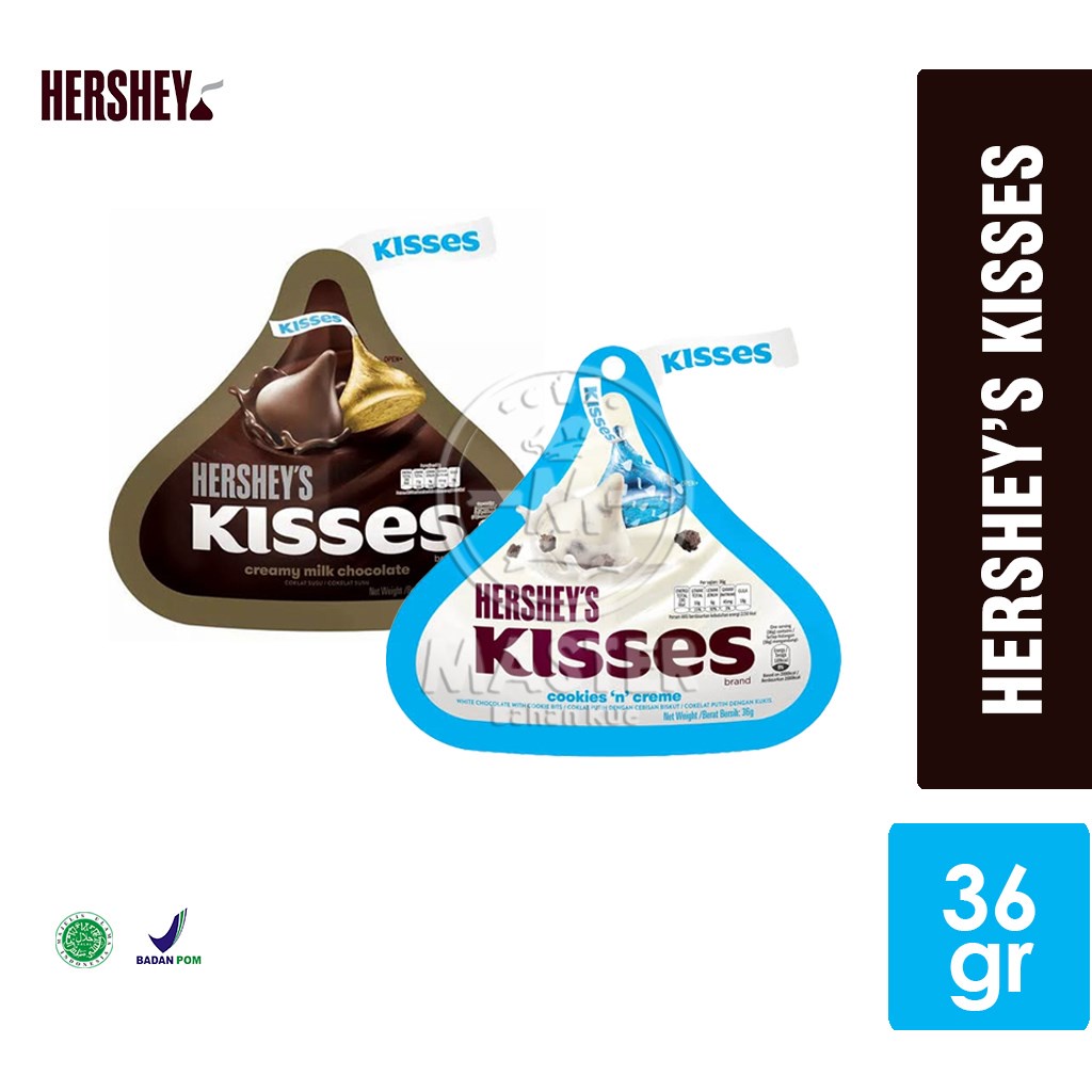 Jual Hersheys Kisses Chocolate Cookies N Cream Milk Chocolate Cokelat Hersheys 36 Gr