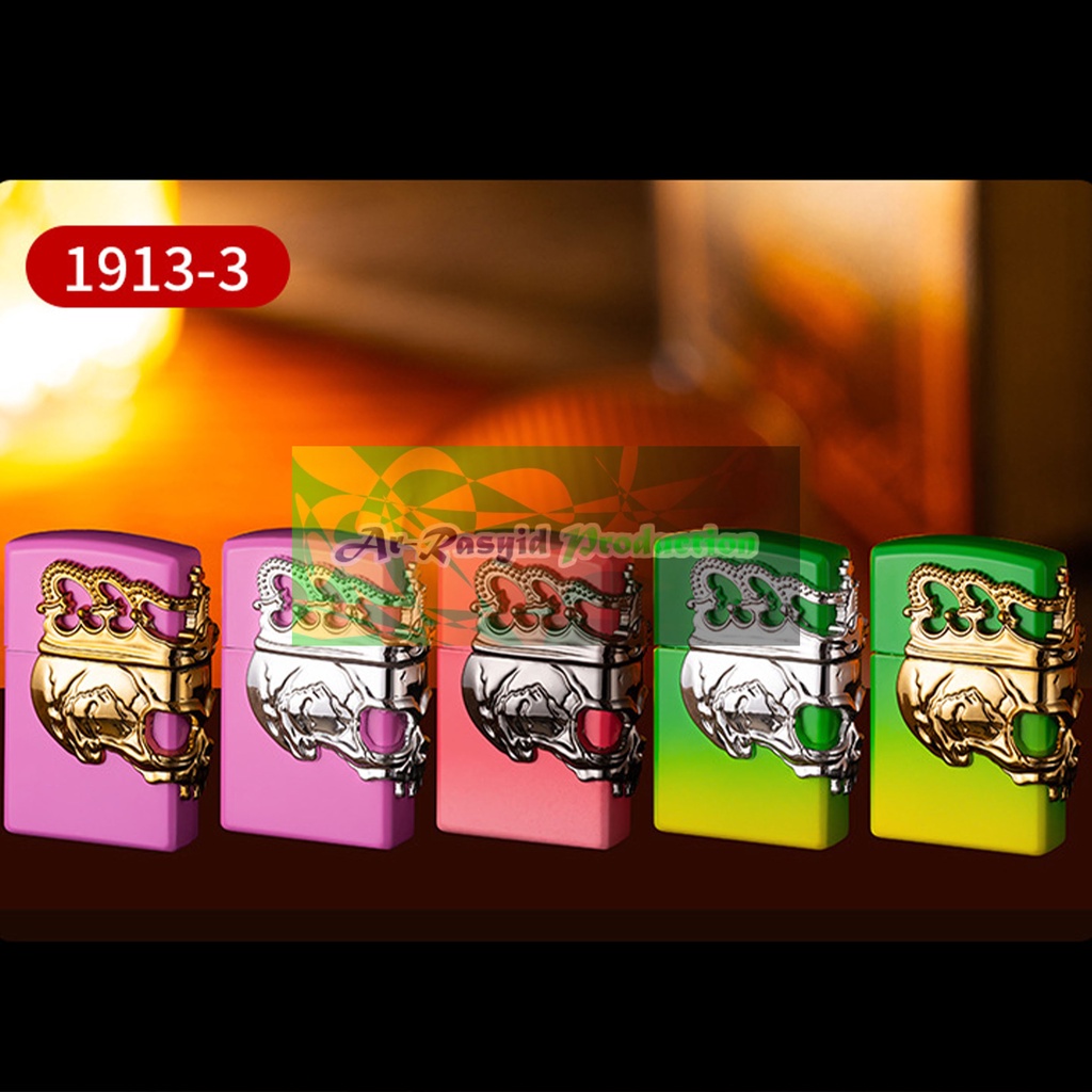 Jual Korek Api Roda Api Crown Skull Tengkorak Lighter XF-1913-3 4060 ...