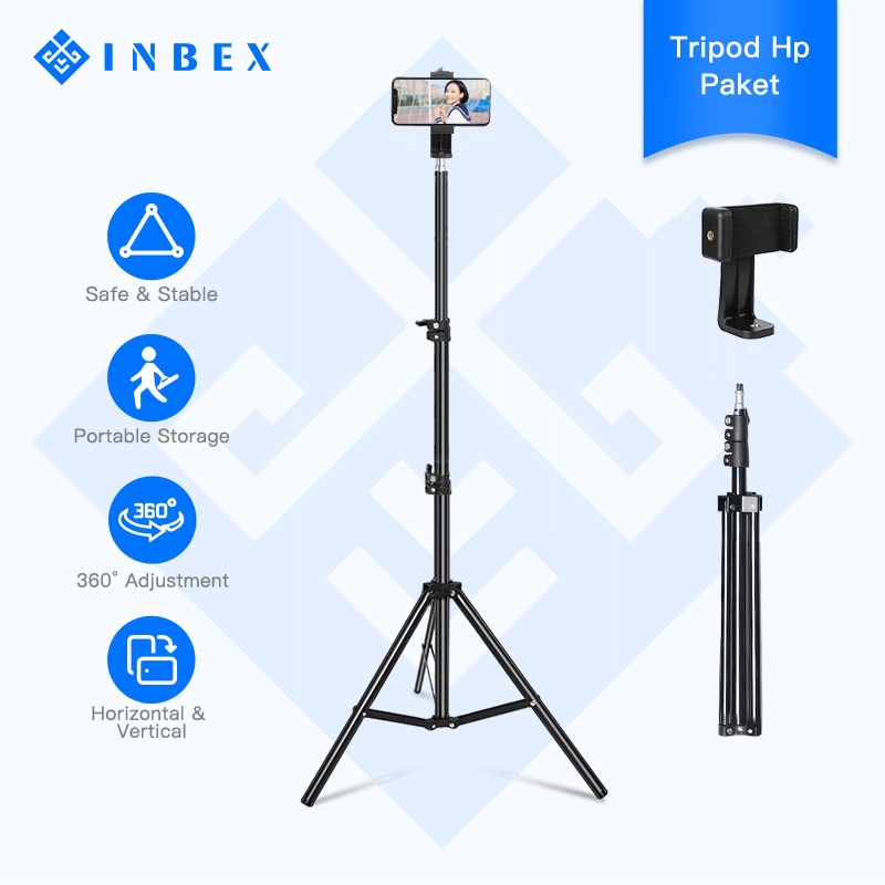 Jual 【READY】INBEX 210cm Tripod/Collapsible Portable Tripod 3 Section/1/ ...