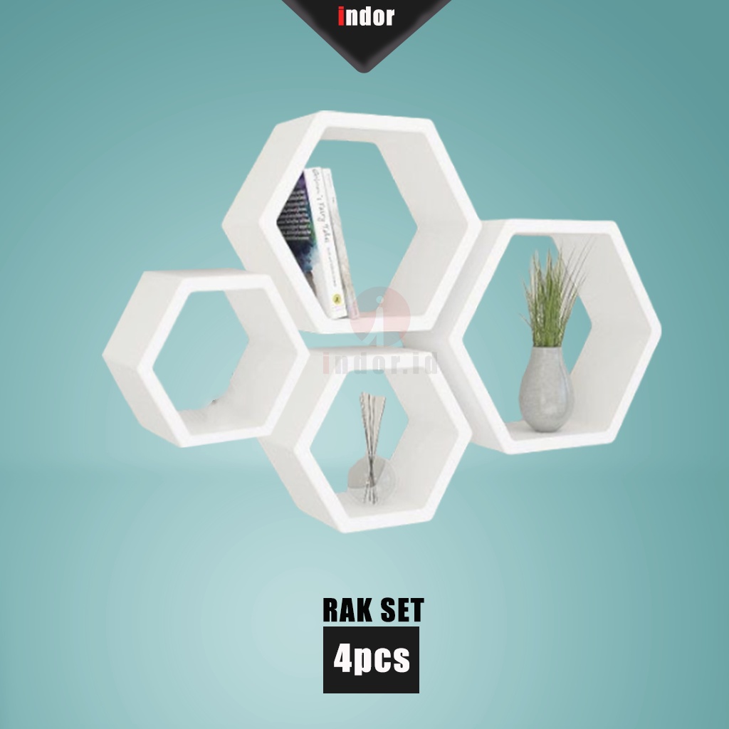 Jual Rak Hexagonal Dinding 1Set Minimalis/ Rak Dinding Segi enam ...