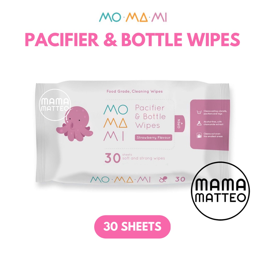 Jual MOMAMI Pacifier & Bottle Wipes 30 sheets / Tisu Tissue Basah Dot
