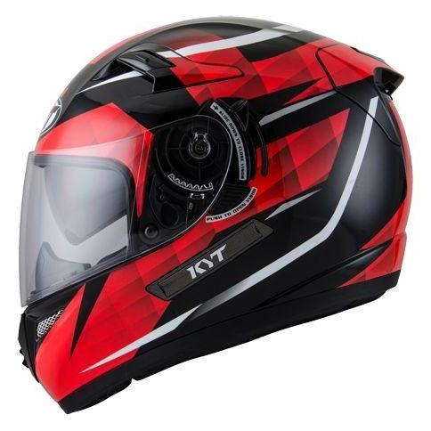 Jual Helm KYT K2 Rider Full Face Double Visor Black Red K2rider ...