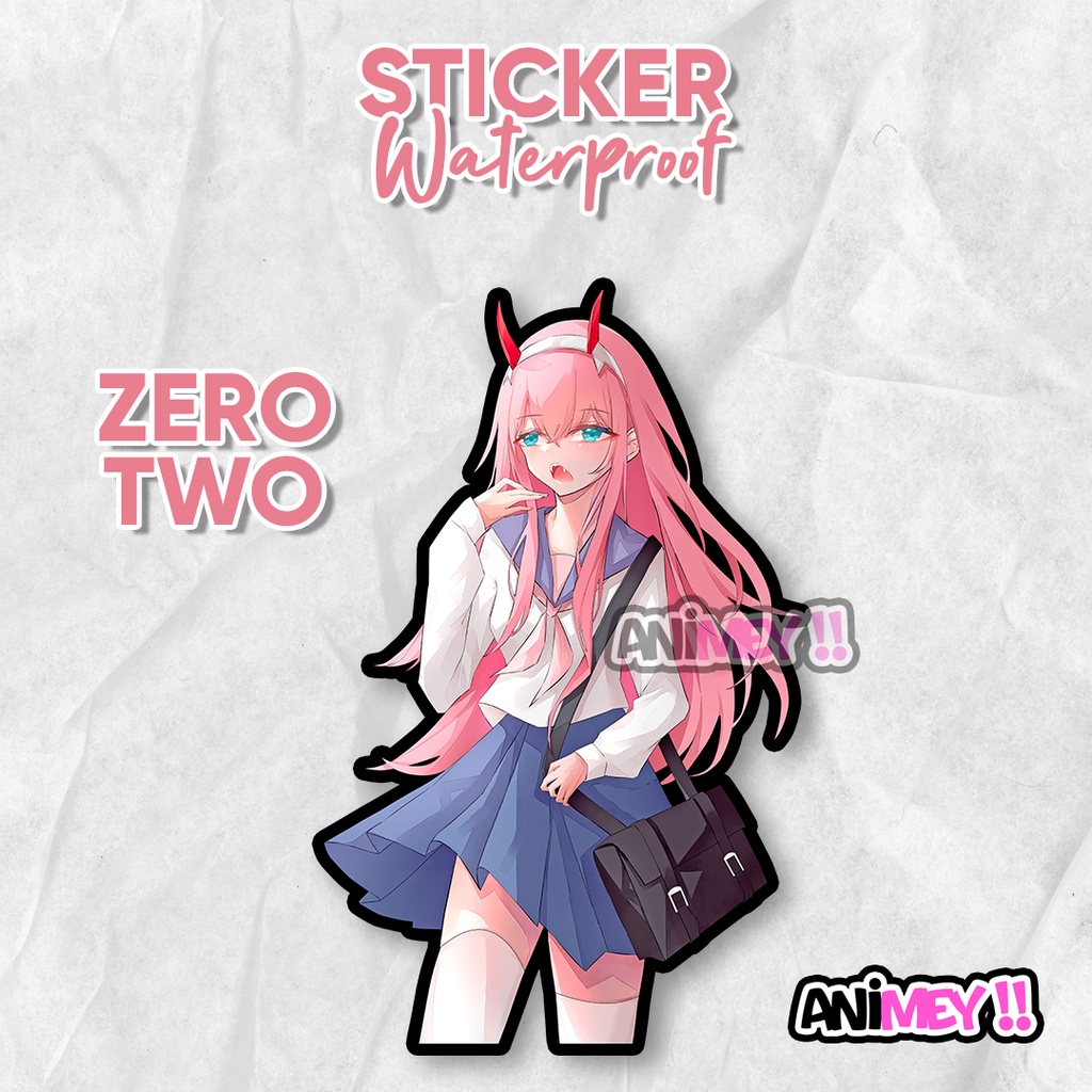 Jual Stiker Zero Two/ Sticker Anime Waterproof | Shopee Indonesia