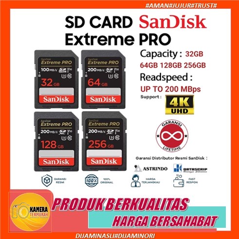 SanDisk Extreme Pro Micro SD Card 32GB 64GB 128GB 256GB SDHC SDXC