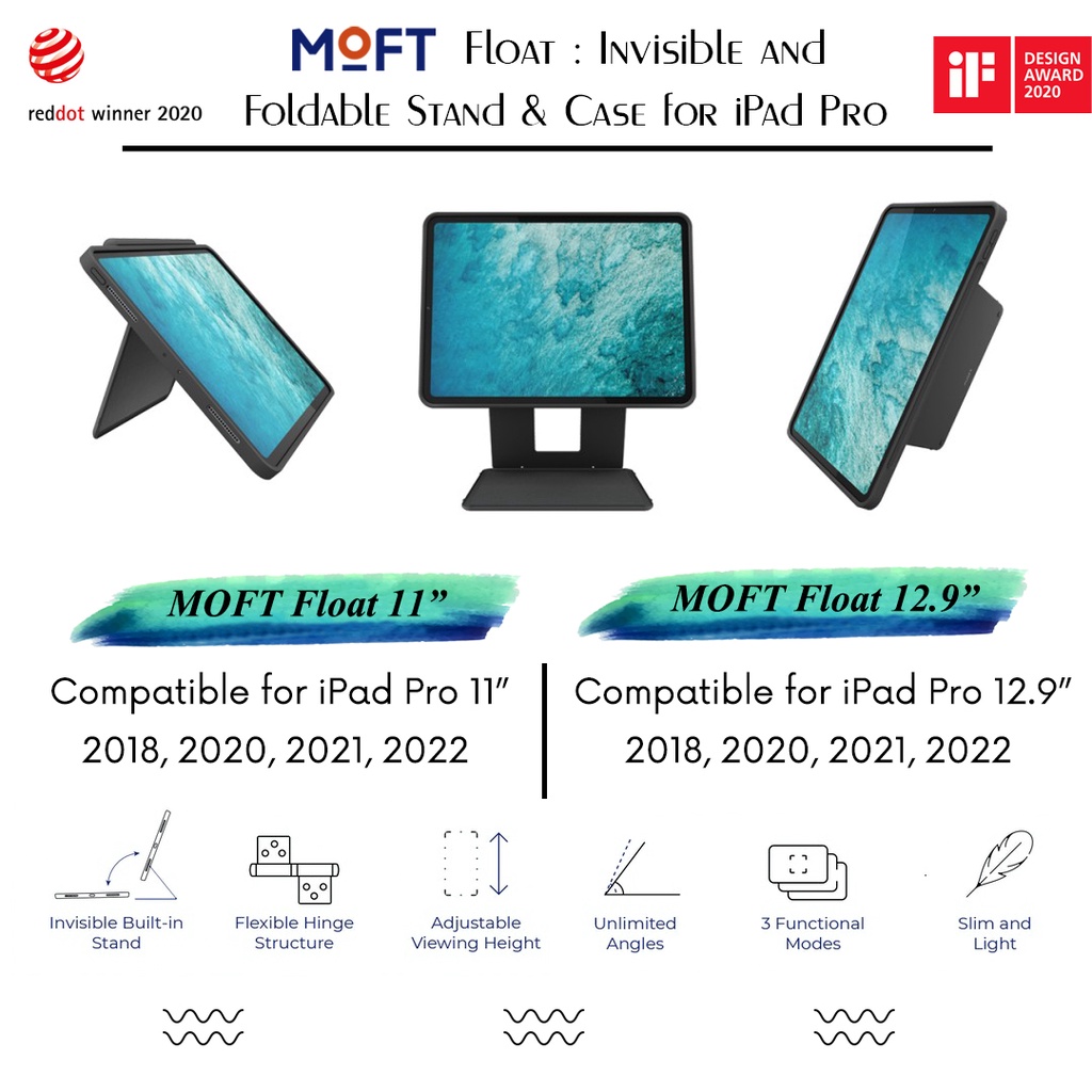 Jual MOFT FLOAT Invisible Stand and Case for iPad Pro | Shopee Indonesia