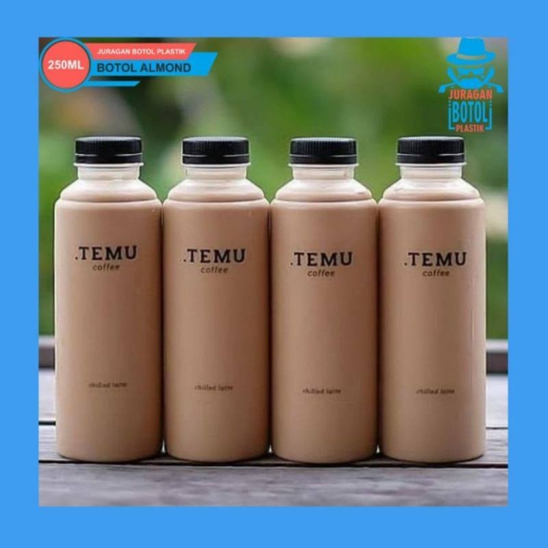 Jual Botol Plastik Almond PET 250ML Botol Minuman Susu Kopi Susu Latte ...