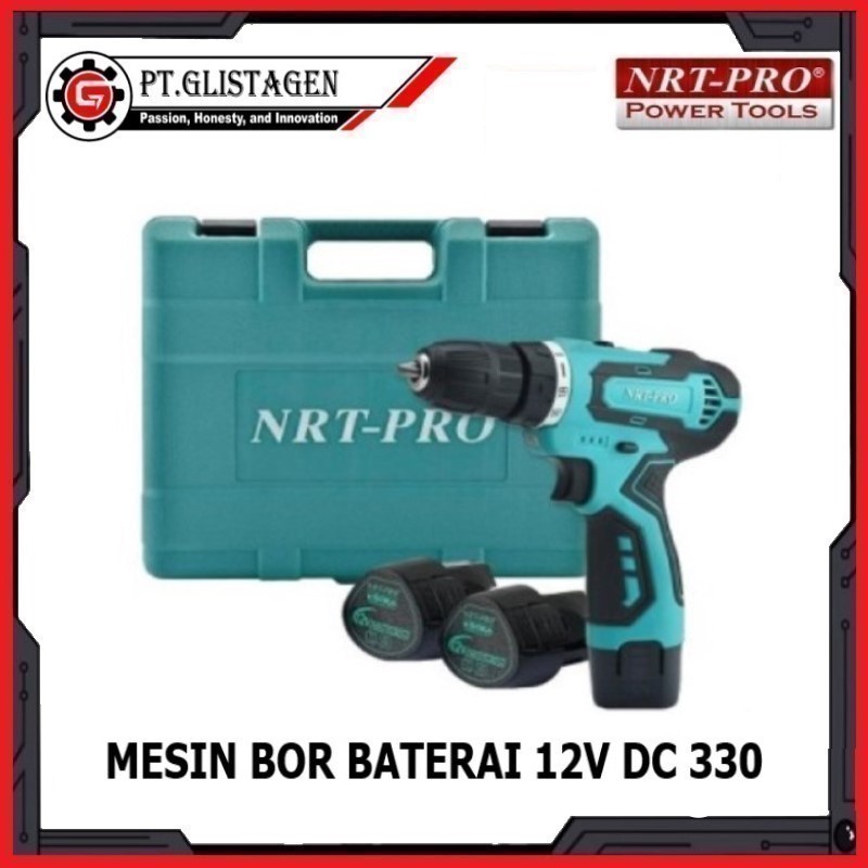 Jual Mesin Bor Baterai Cordless Drill Screwdriver 12 Volt Nrt Pro Dc