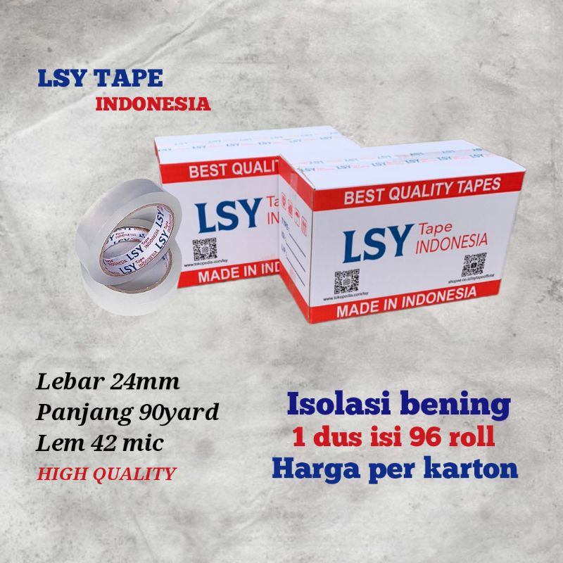 Jual Lakban Bening Isolasi Bening Mm X Yard Dus Isi Roll Lsy Tape Indonesia Shopee