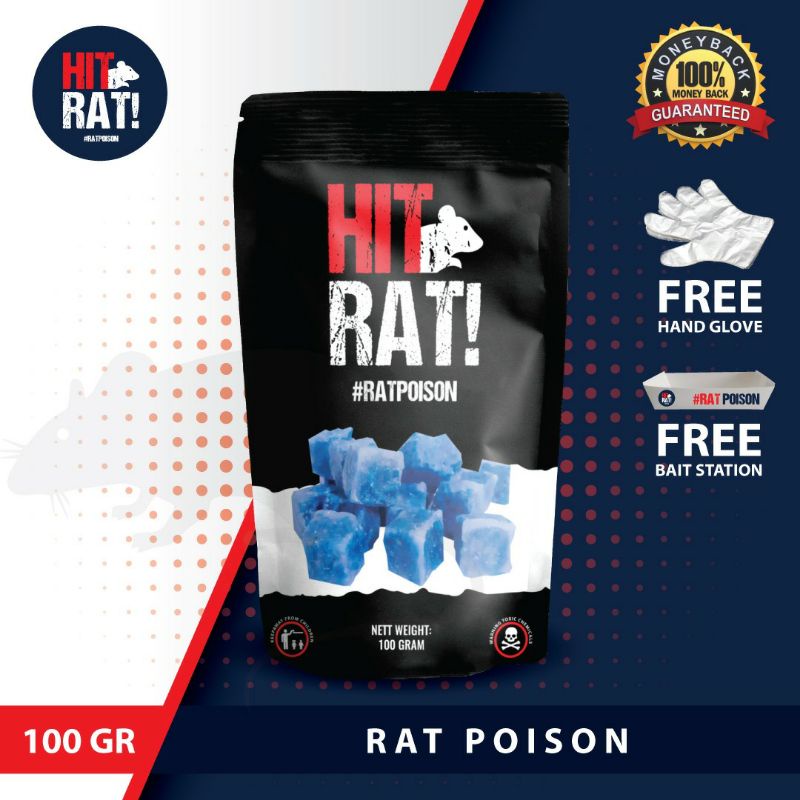 Jual Racun Tikus HIT RAT! 100gram Racun Ampuh Anti Tikus Got Hitrat ...