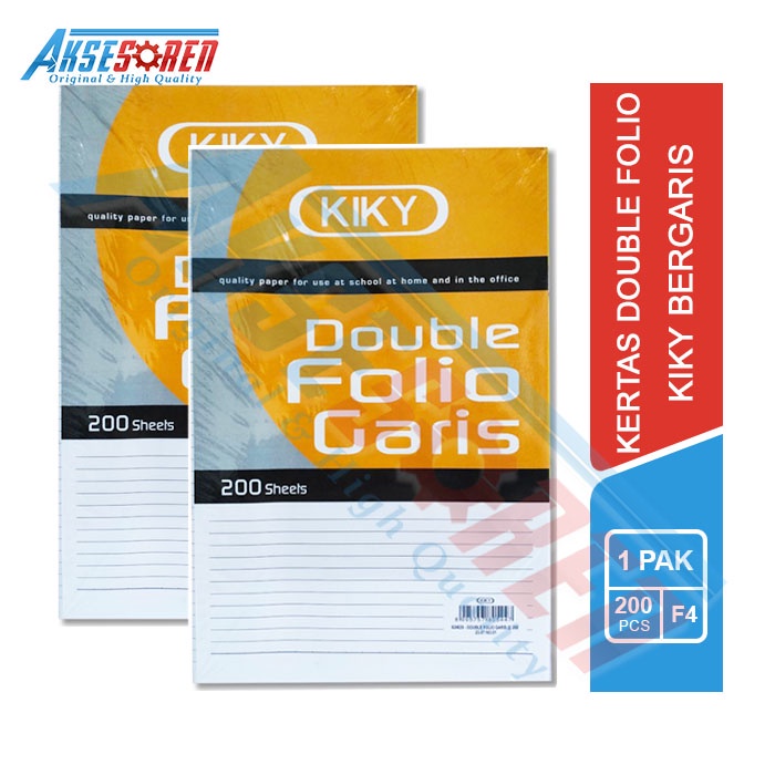 Jual Kertas Double Folio Garis Kiky [1 Pack 200 Lembar] Kertas Polio