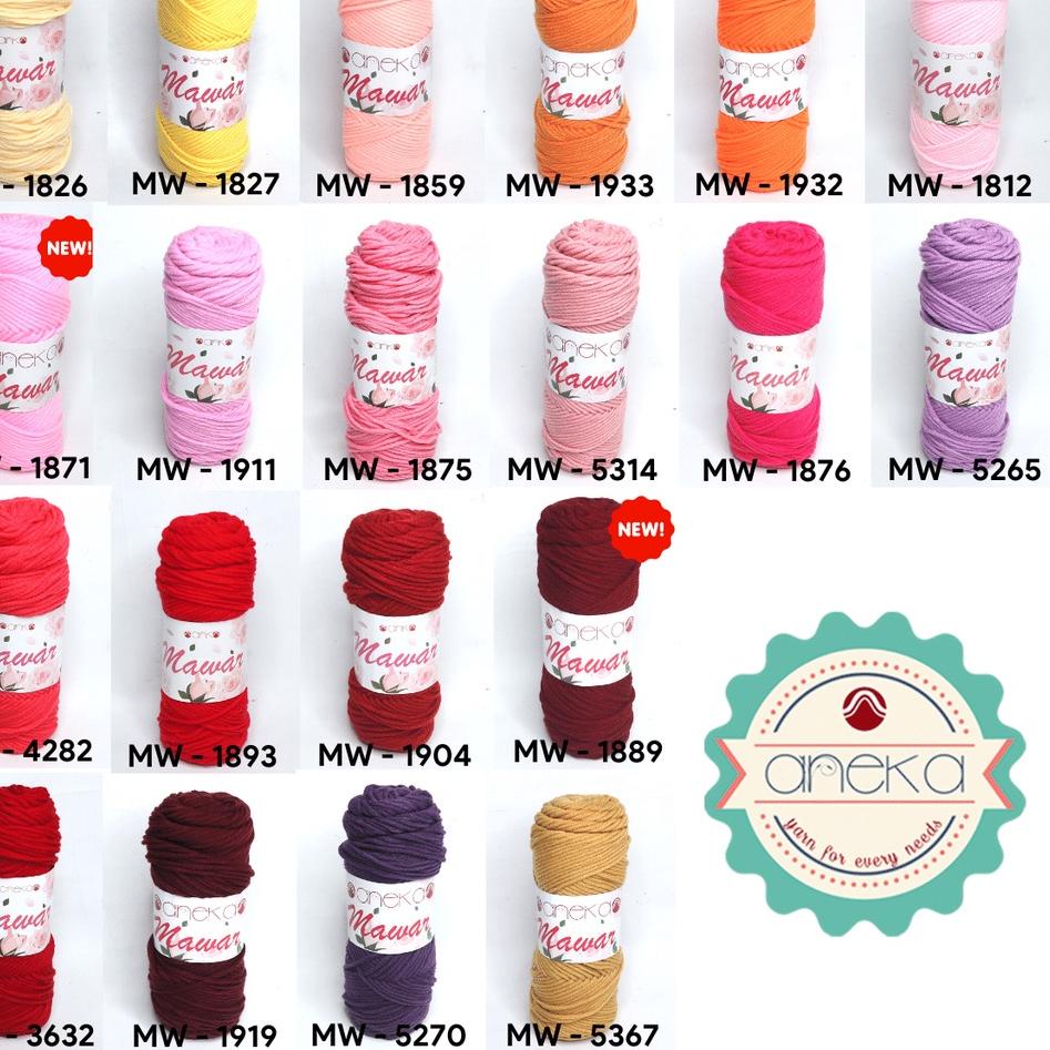 Jual Ready Stok Katalog Benang Rajut Mawar Soft Acrylic Yarn 8