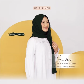 HELAIRINDU Hijab Pashmina Instan Inner Oval 80 X 180cm Pasmina Ceruty Baby Doll Instan Masker