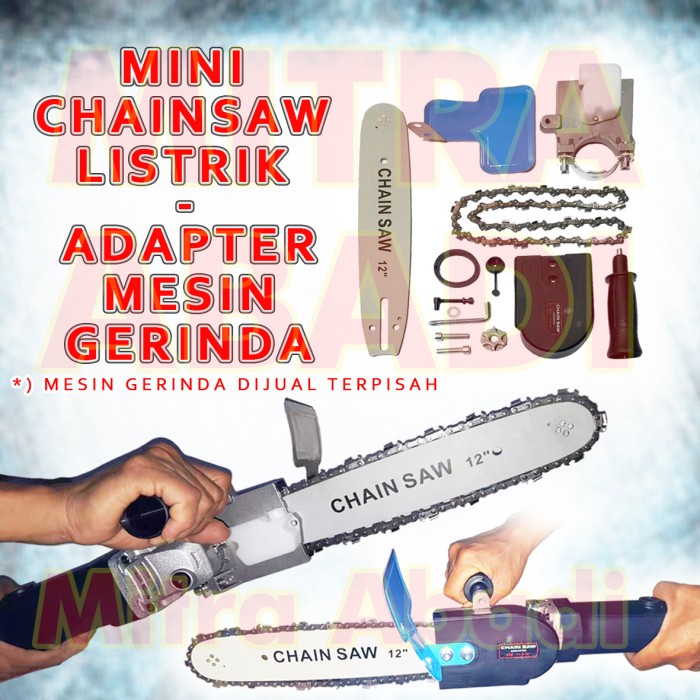 Jual ELECTRIC MINI CHAINSAW / GERGAJI LISTRIK - ADAPTER MESIN GERINDA ...