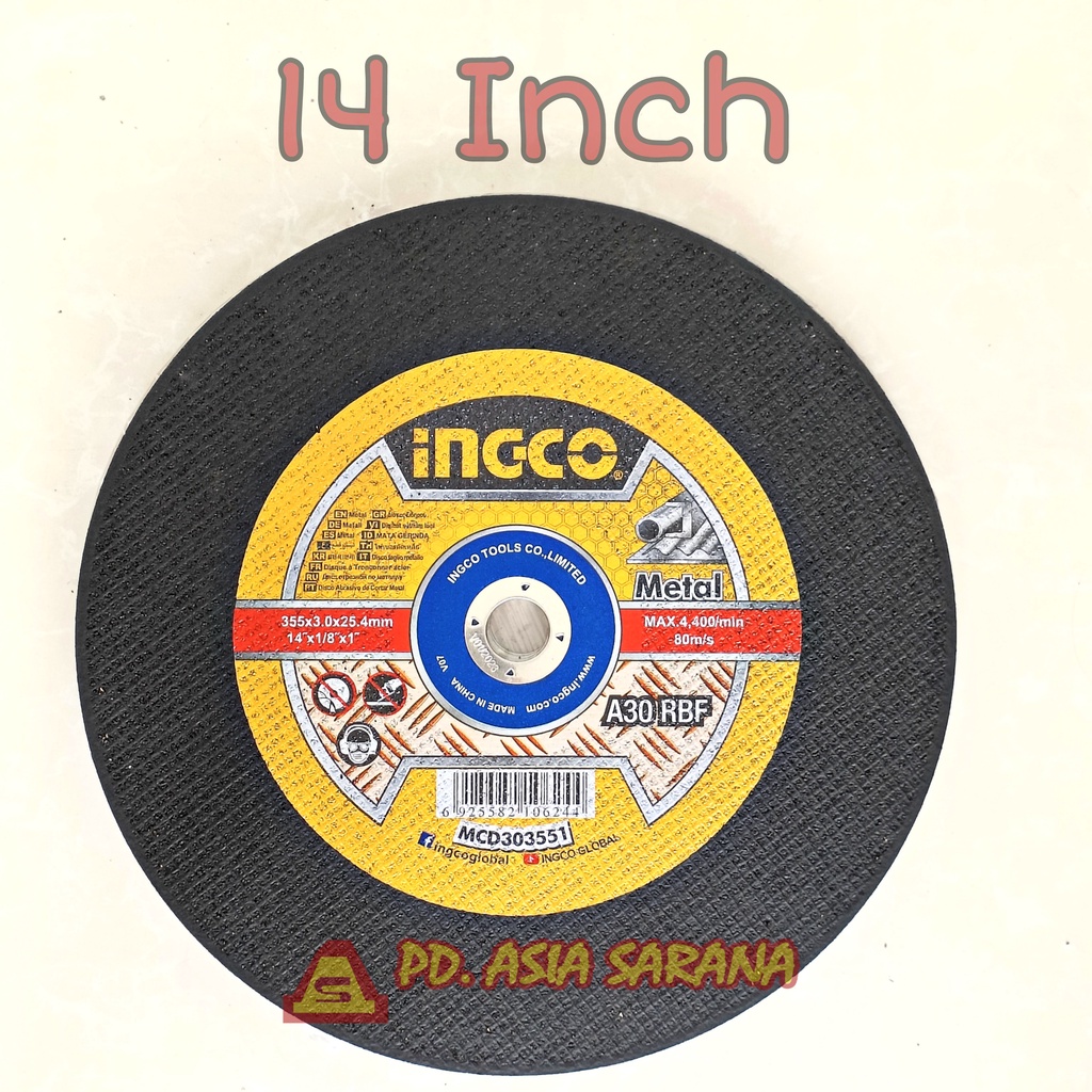 Jual Mata Cutting Wheel 14" Inch INGCO MCD303551 Batu Gerinda Cut Off