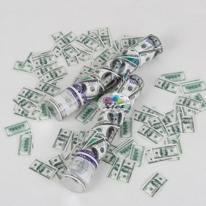 Jual party popper dollar / confetti 30cm dollar | Shopee Indonesia