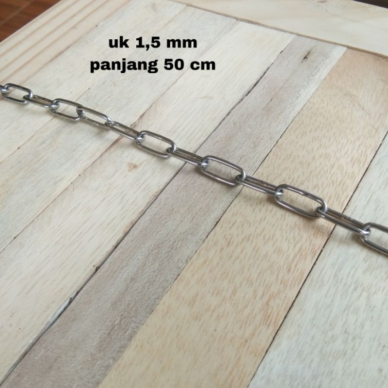 Jual rantai burung parrot stainless stell ukuran 0,,8 mm, 1mm, 1,2mm, 1 ...