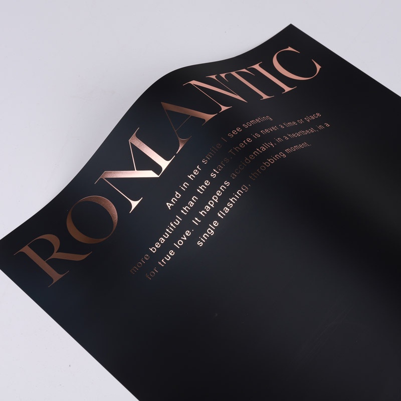 Jual Kertas Buket Bunga Kertas Cellophane Tulisan Romantic / ROSE IS