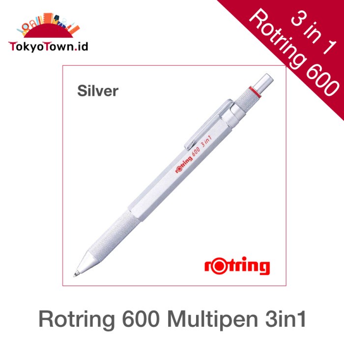 Rotring 600 Multipen 3 in 1 silver