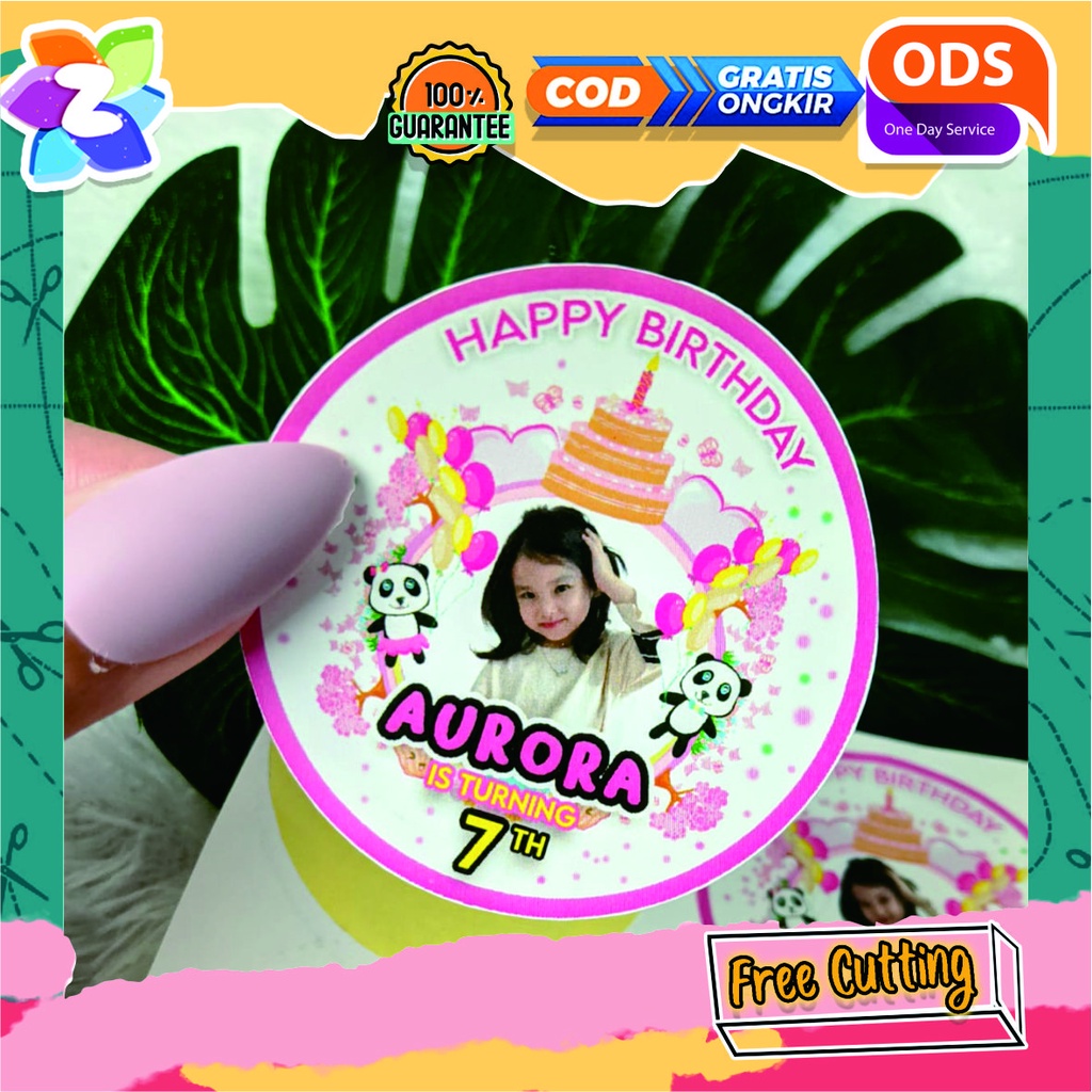 Jual Sticker Ulang Tahun Stiker Label Ultah Anak Bulat Stiker Undangan ...