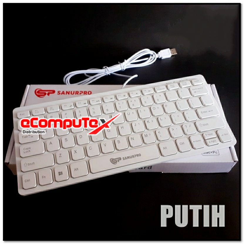 Jual KEYBOARD MINI USB K1000 PLUS TOMBOL FN SUPER SLIM SANURPO K 1000 ...