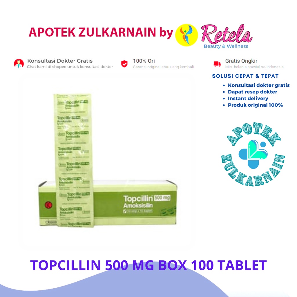 Jual Topcillin 500 MG Cap 100'S | Shopee Indonesia
