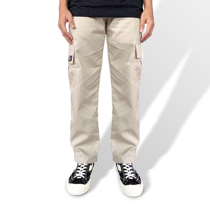 Jual Qwertylife Long Cargo pants Cream (KODE 7576) Shopee Indonesia