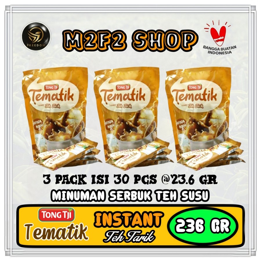 Jual Teh Bubuk Tong Tji Tematik Rasa Susu | Tarik Tea Bag - 23,6 gr ...