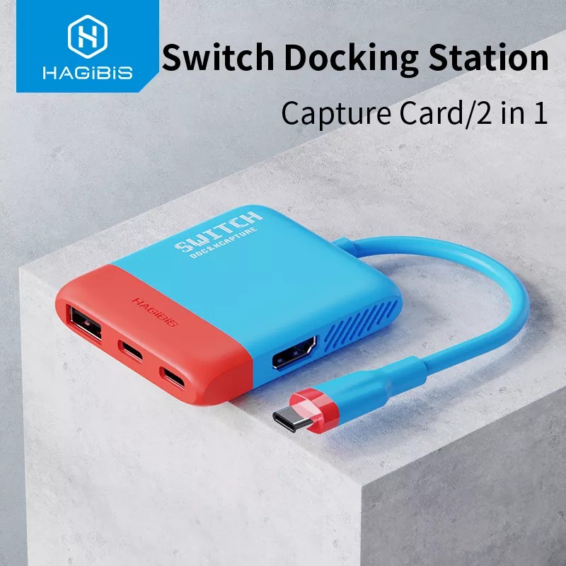 HAGIBIS SWITCH TV DOCKING STATION 4K CAPTURE CARD FOR NINTENDO MACBOOK