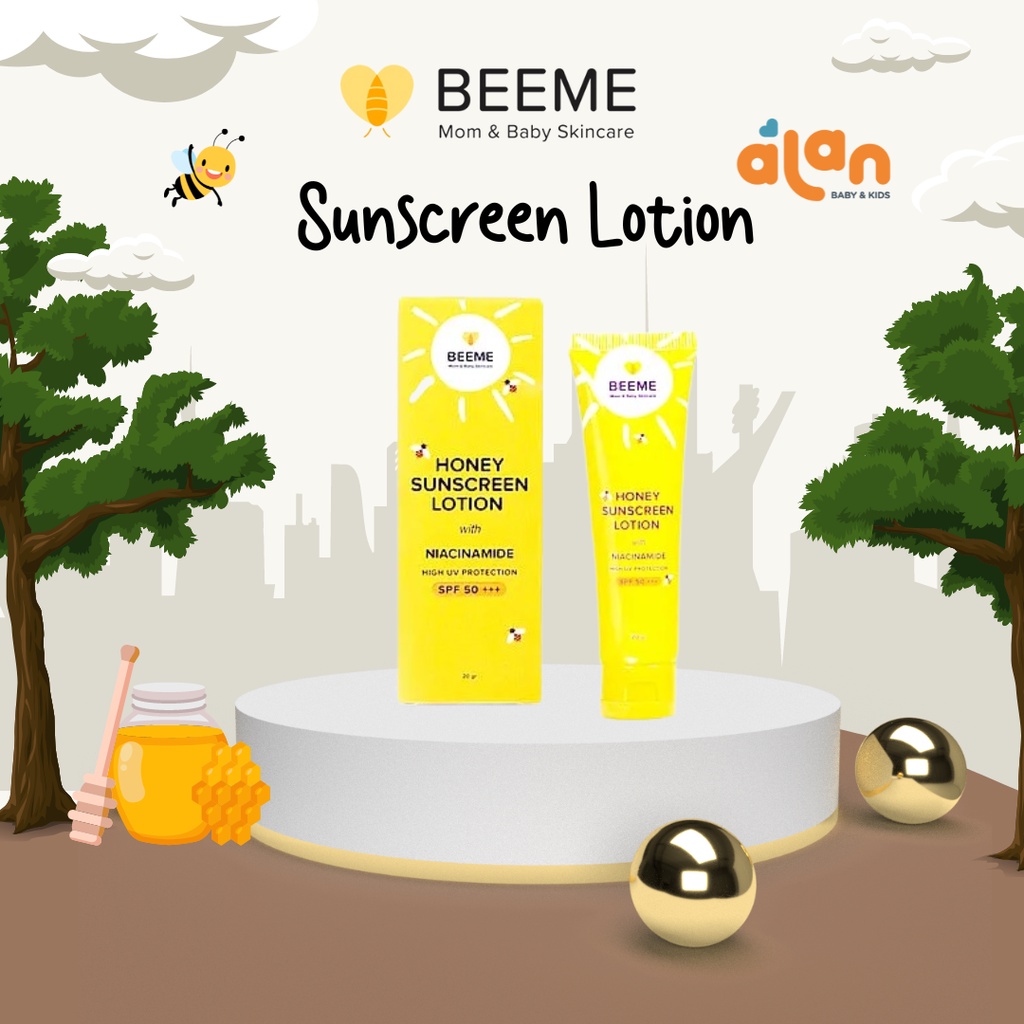 Jual Beeme Honey Sunscreen Lotion with Niacinamide SPF 50+++ 20gr