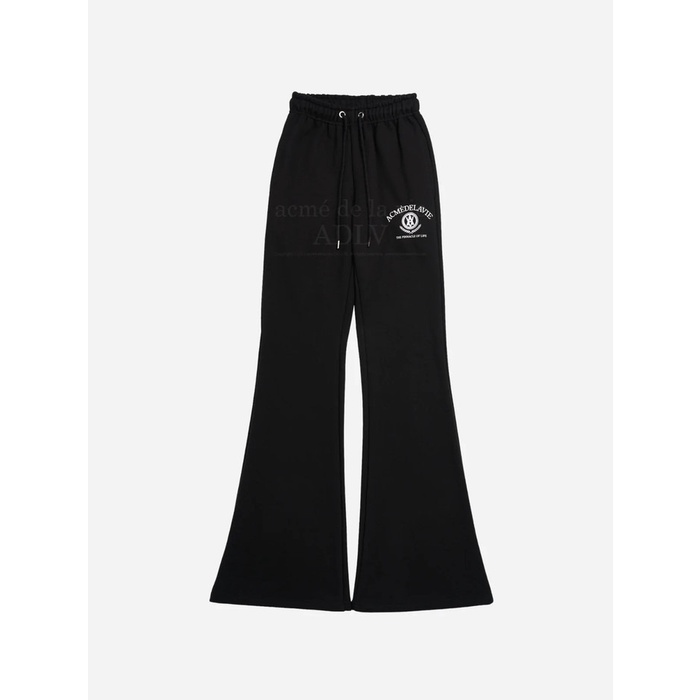 Jual ADLV Laurel A Logo Emblem Boots Cut Sweat Pants Black