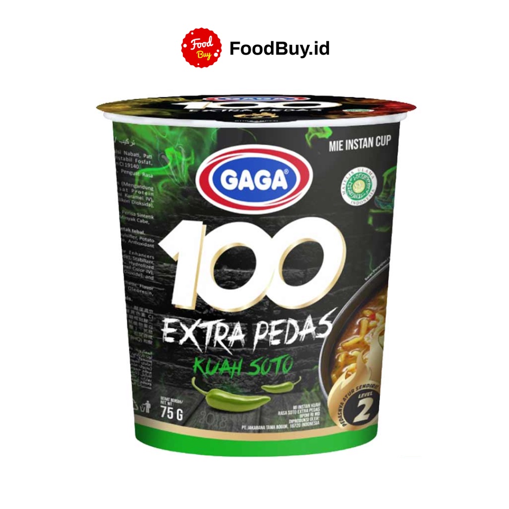 Jual Gaga 100 Cup Extra Pedas Kuah Soto 75 Gr Shopee Indonesia