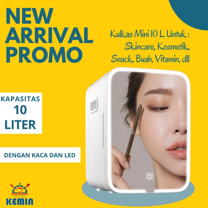 Jual Kulkas Mini Kulkas Skincare Kosmetik Mini Fridge Mirror Led Liter Original Shopee