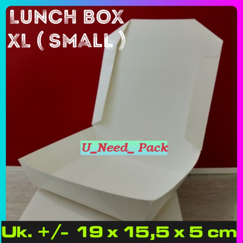 Jual Paper Lunch Box Extra Large ( Small ) | Shopee Indonesia