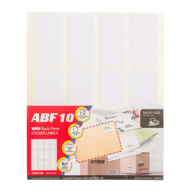 Jual Apli Label Stiker Putih 10 Lembar Basic Flexy | Shopee Indonesia