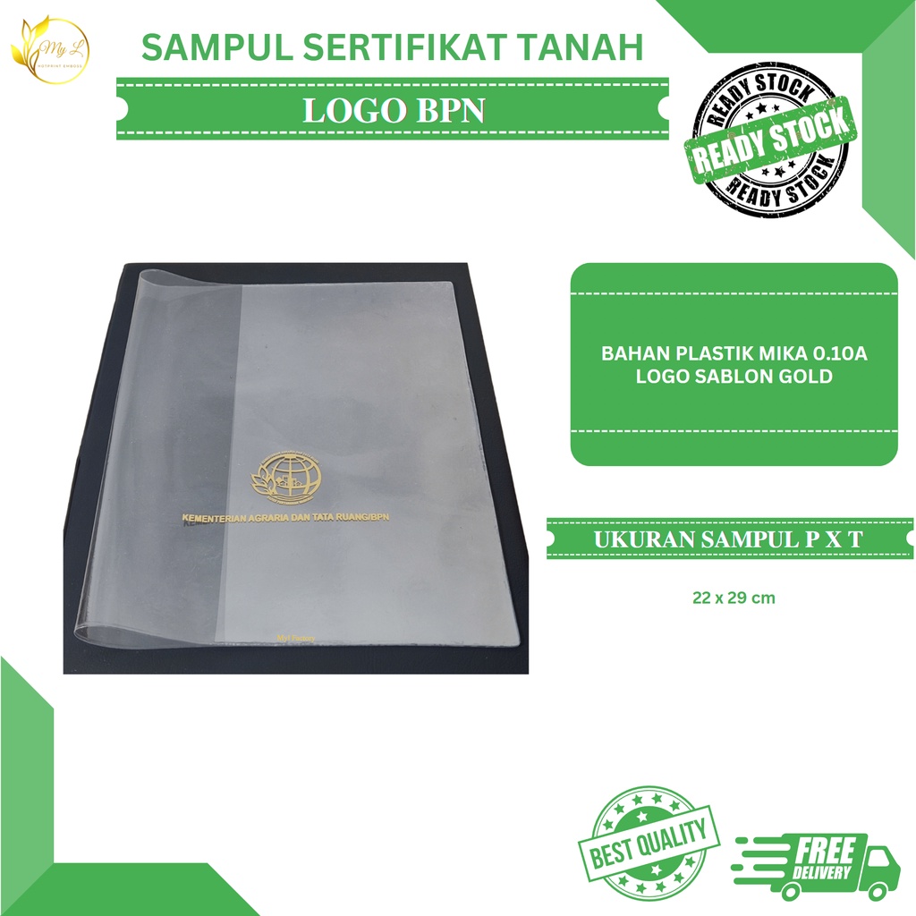 Jual Sampul Sertifikat Tanah Bahan Mika Tebal Plastik Sertipikat