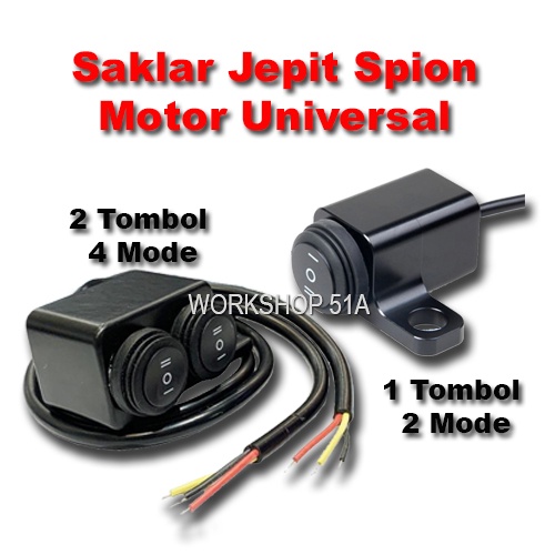 Jual Saklar Jepit Spion Lampu Sorot Tembak Foglamp Motor Universal On ...