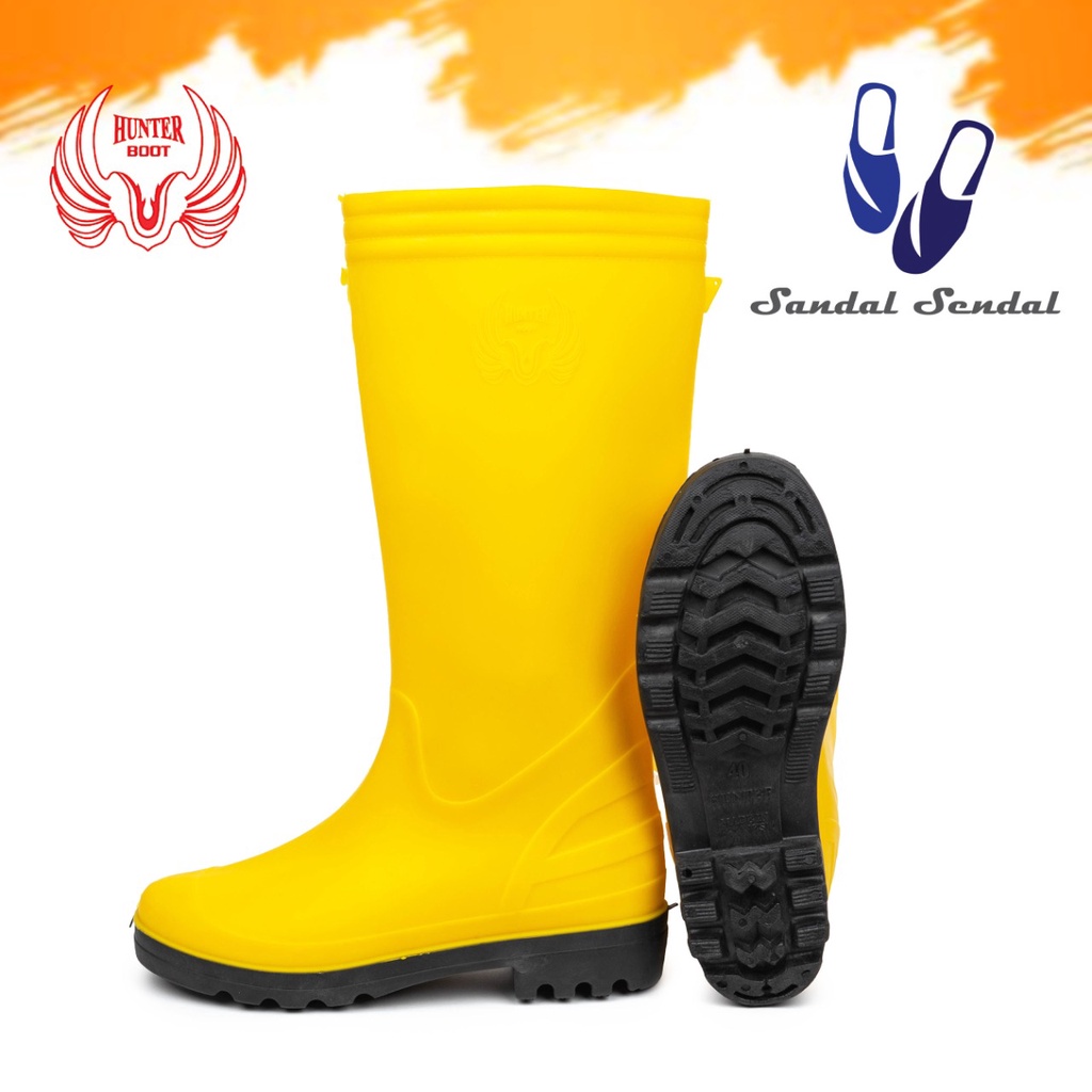 Jual Sepatu Boot Tinggi HUNTER SP2 KUNING Sepatu APD Industri ...