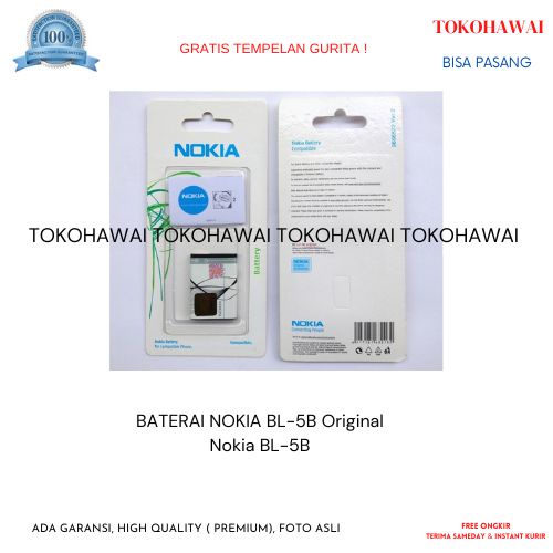 Jual BATERAI NOKIA BL-5B ORIGINAL 99,9%/ BATRE/ BATTERY | Shopee Indonesia